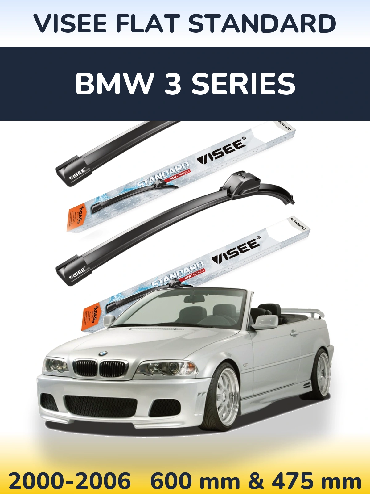 Ștergătoare VISEE FLAT STANDARD pentru BMW 3 Series