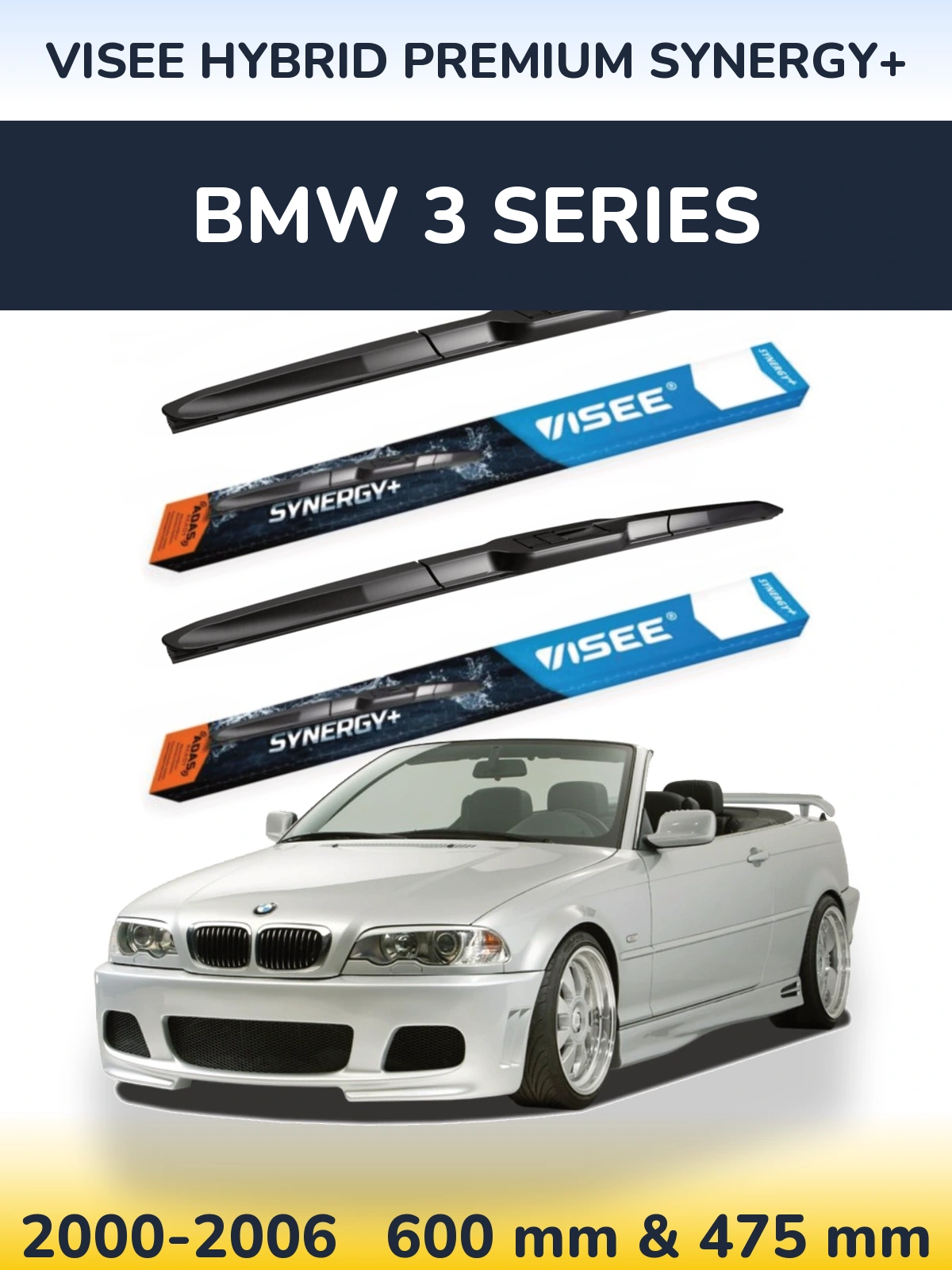 Ștergătoare VISEE HYBRID PREMIUM SYNERGY+ pentru BMW 3 Series