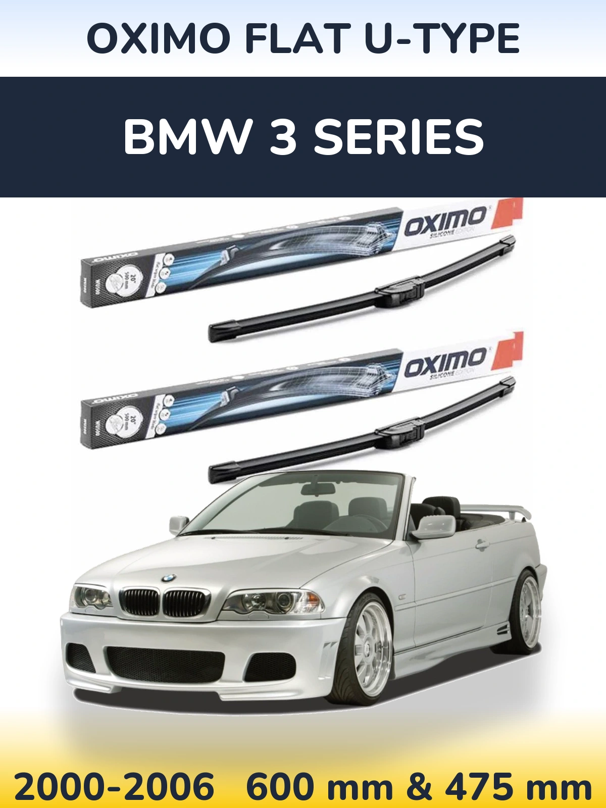 Ștergătoare Oximo Flat U-type pentru BMW 3 Series