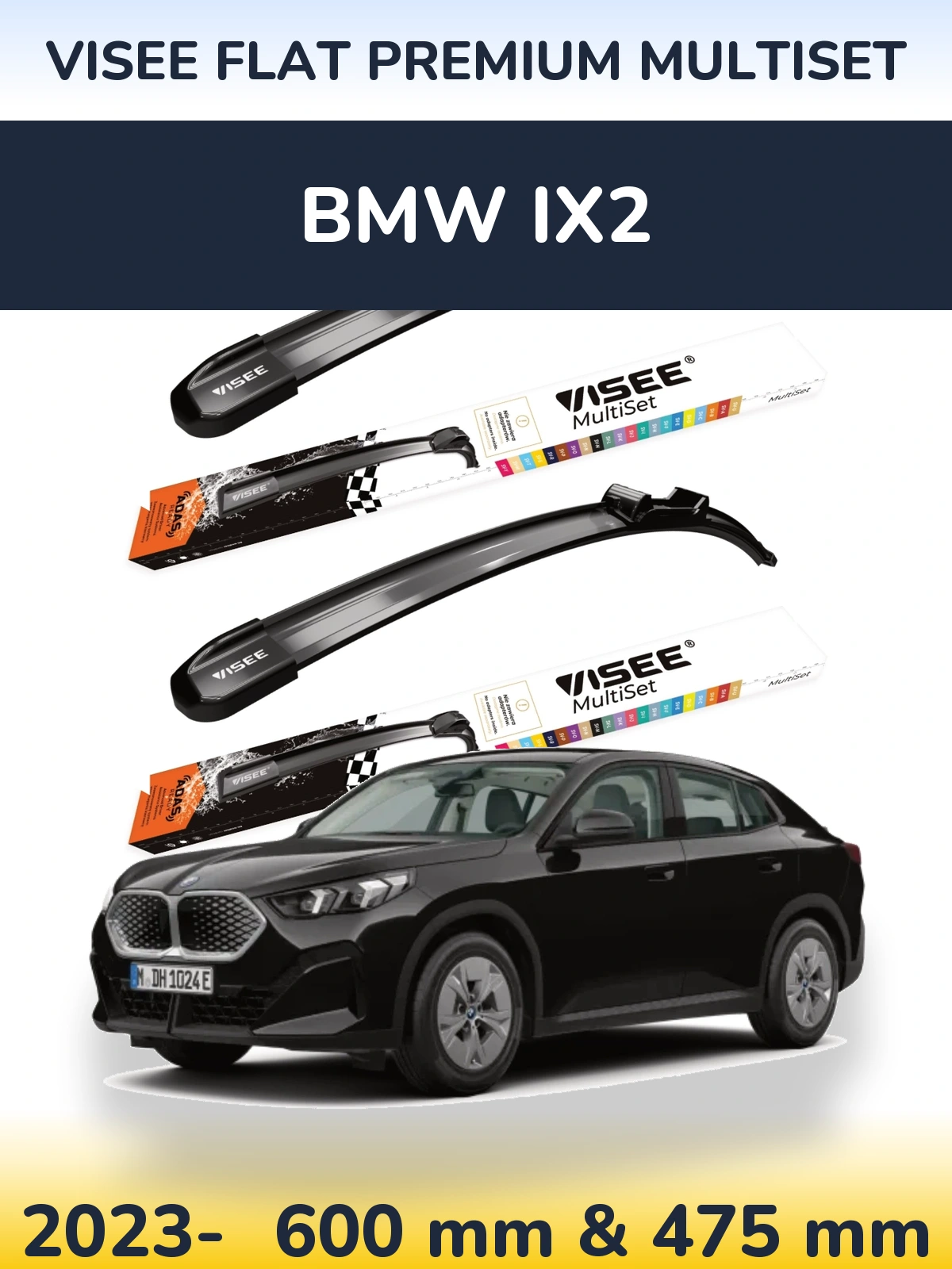 Ștergătoare VISEE FLAT PREMIUM MultiSet pentru BMW iX2