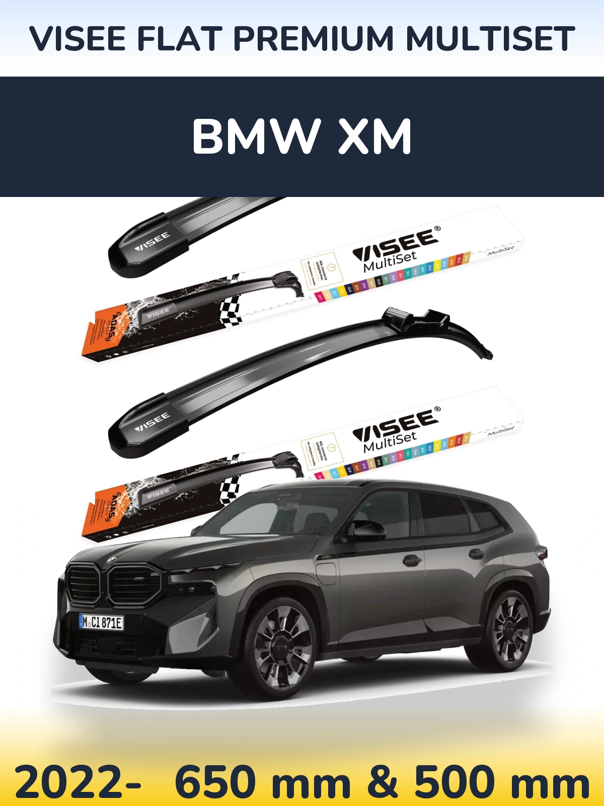 Ștergătoare VISEE FLAT PREMIUM MultiSet pentru BMW XM