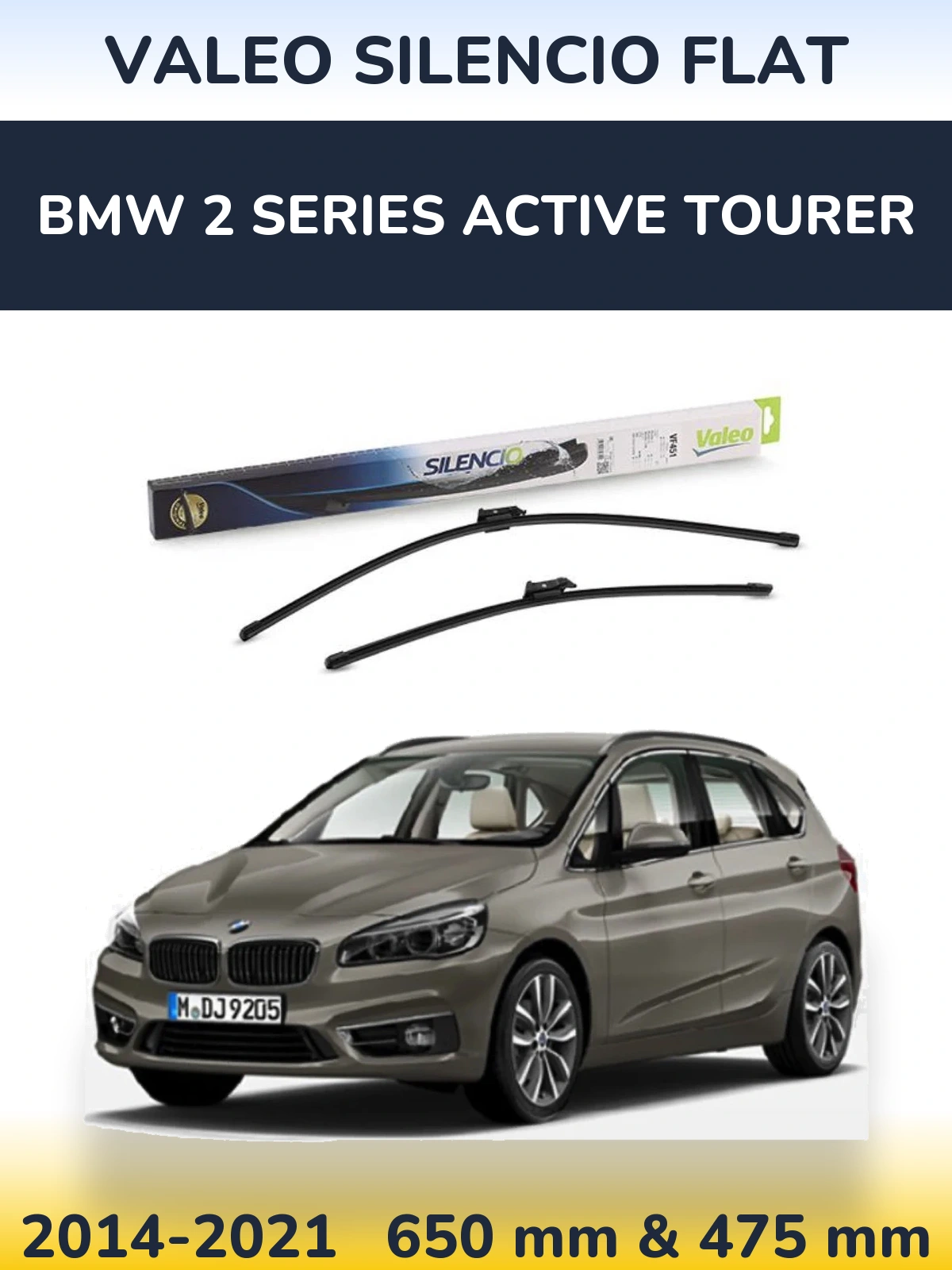 Ștergătoare Valeo Silencio Flat pentru BMW 2 Series Active Tourer