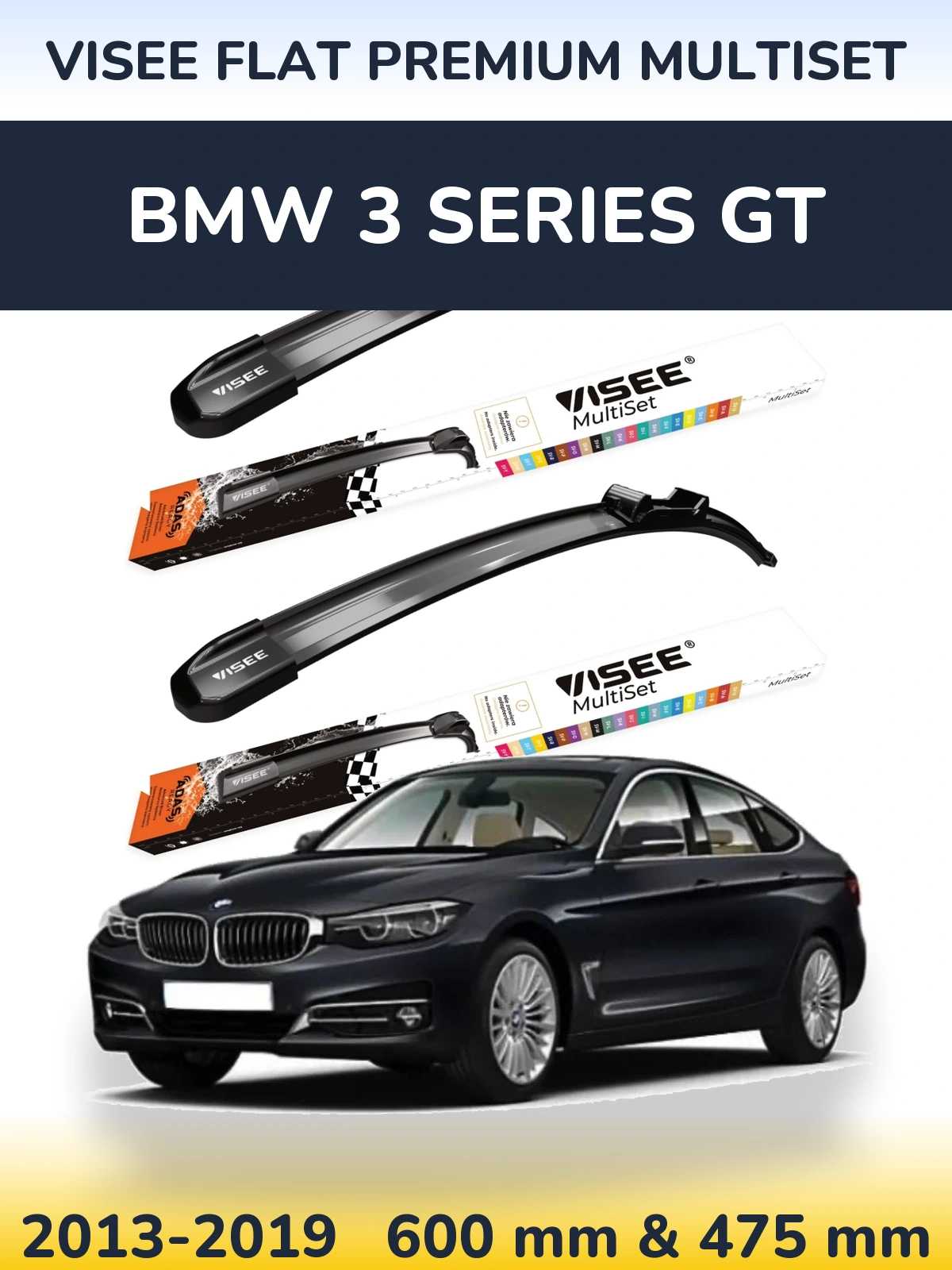 Ștergătoare VISEE FLAT PREMIUM MultiSet pentru BMW 3 Series GT