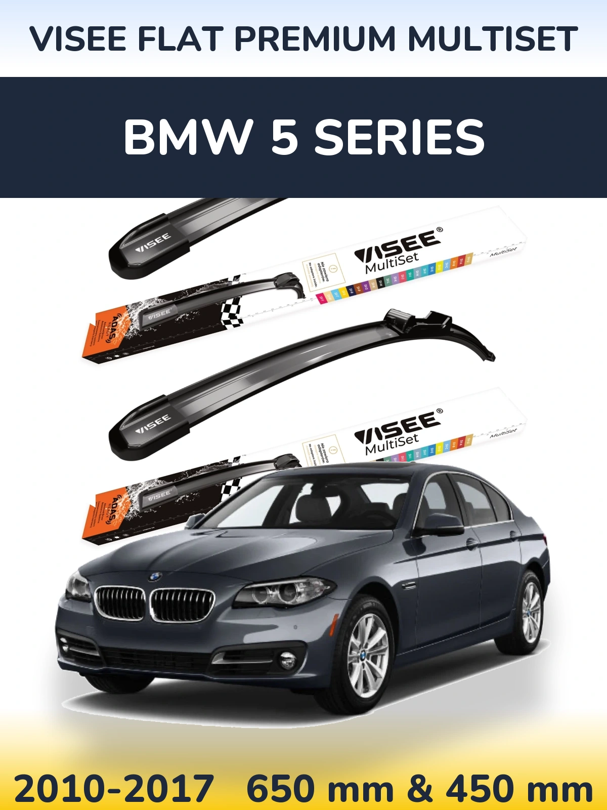 Ștergătoare VISEE FLAT PREMIUM MultiSet pentru BMW 5 Series