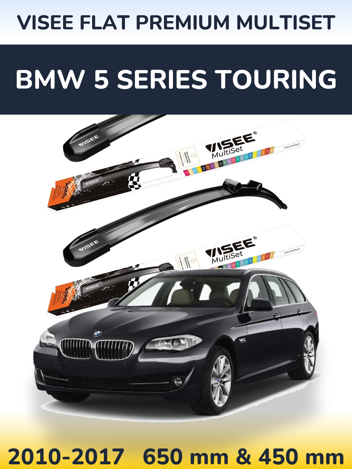 Ștergătoare VISEE FLAT PREMIUM MultiSet pentru BMW 5 Series Touring