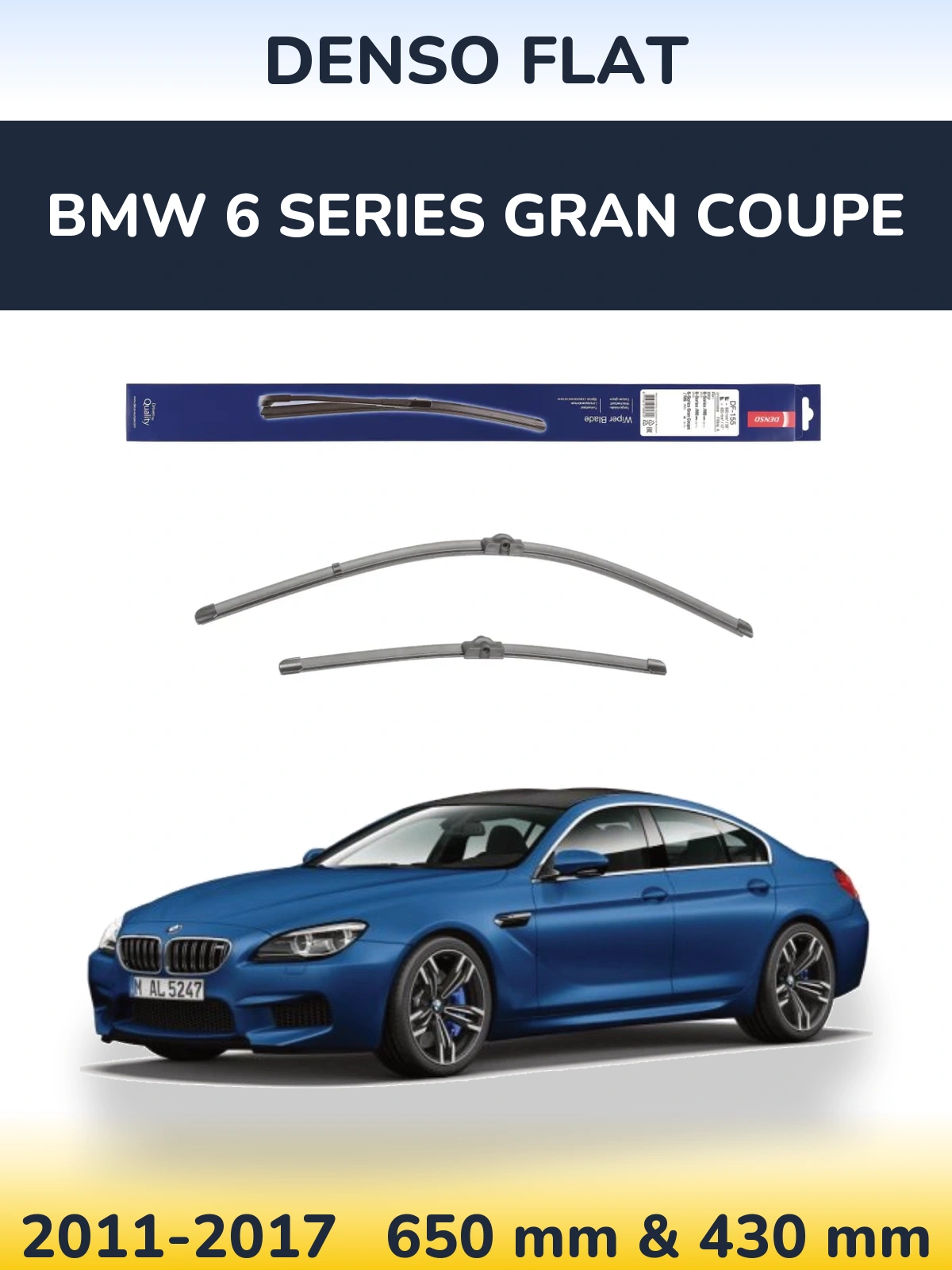Ștergătoare Denso Flat pentru BMW 6 Series Gran Coupe