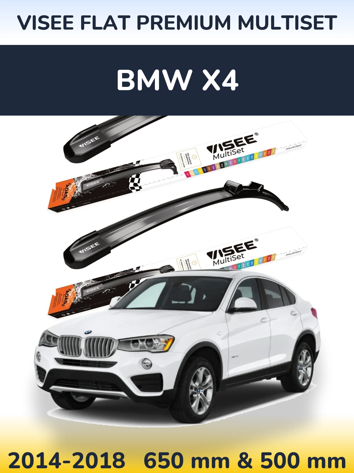 Ștergătoare VISEE FLAT PREMIUM MultiSet pentru BMW X4