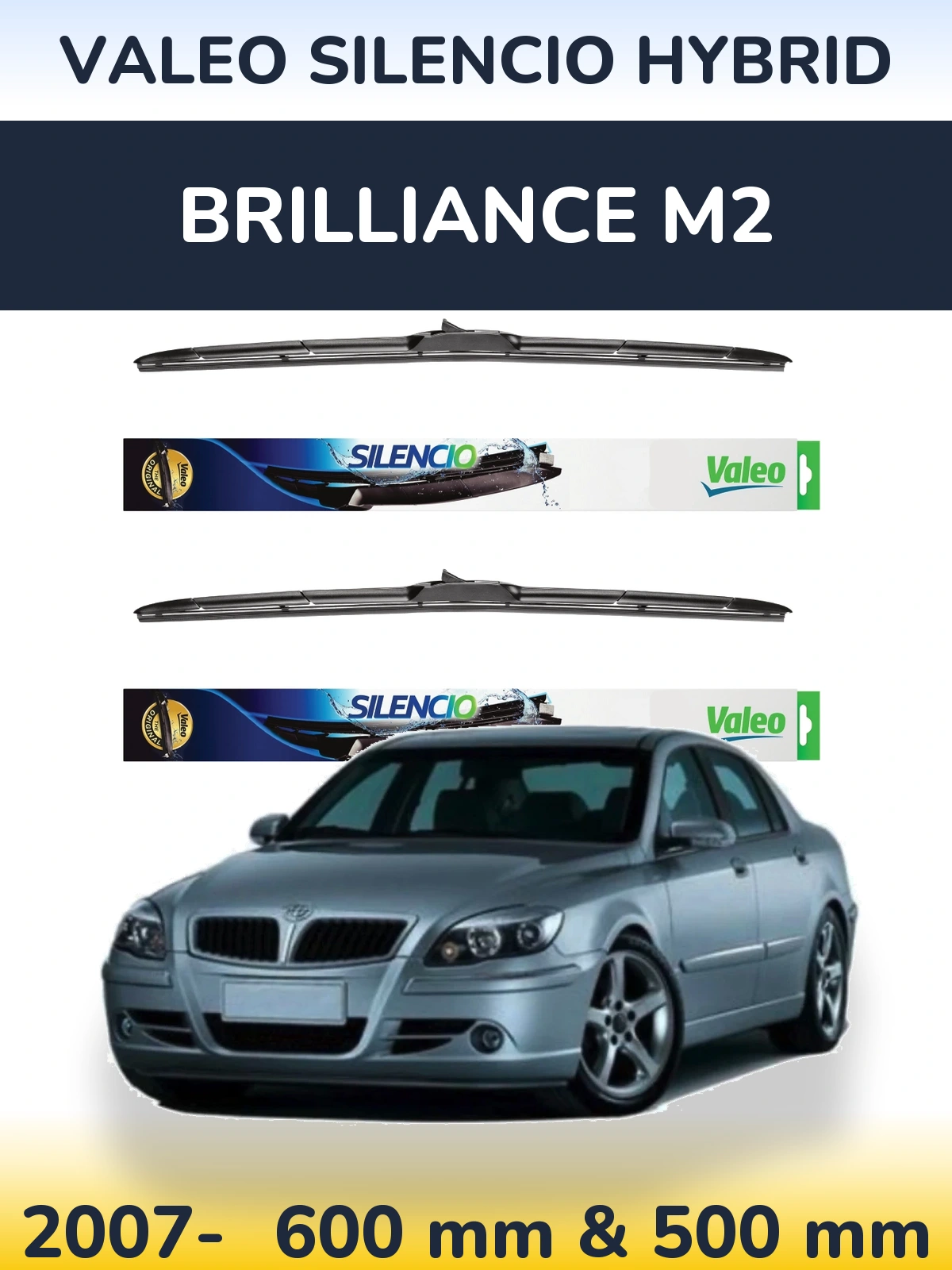 Ștergătoare Valeo Silencio Hybrid pentru Brilliance M2