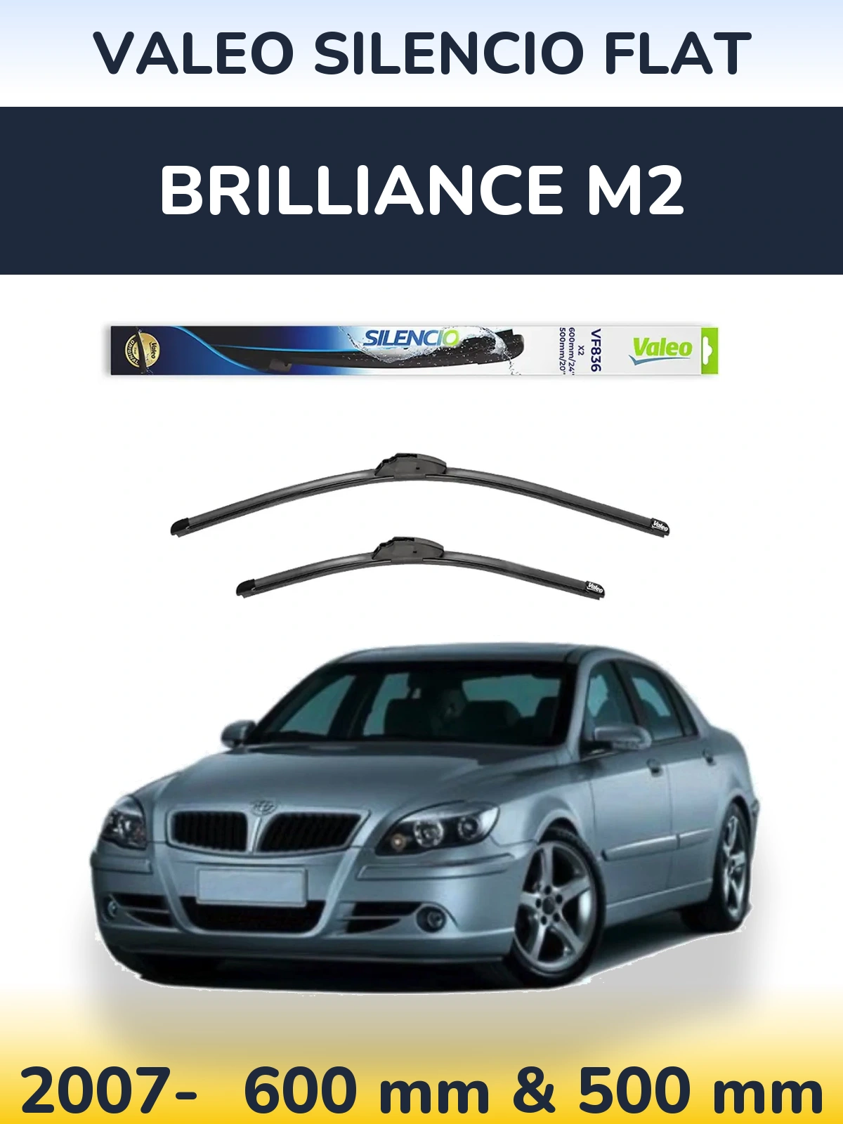 Ștergătoare Valeo Silencio Flat pentru Brilliance M2