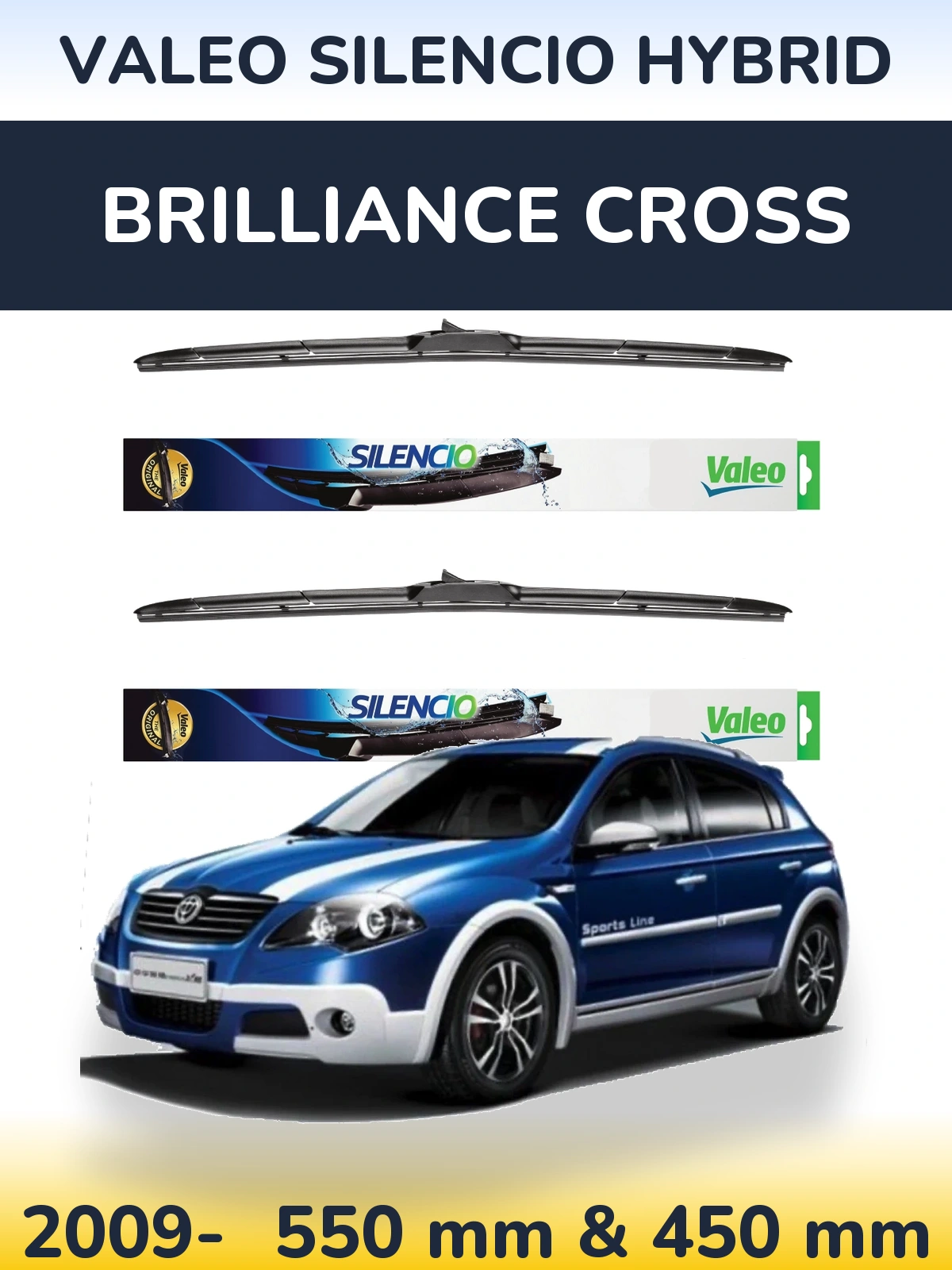 Ștergătoare Valeo Silencio Hybrid pentru Brilliance Cross