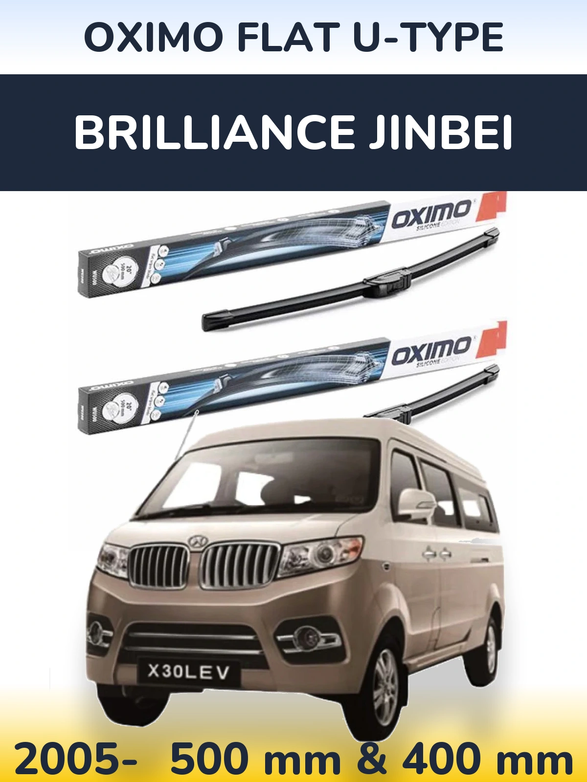 Ștergătoare Oximo Flat U-type pentru Brilliance Jinbei
