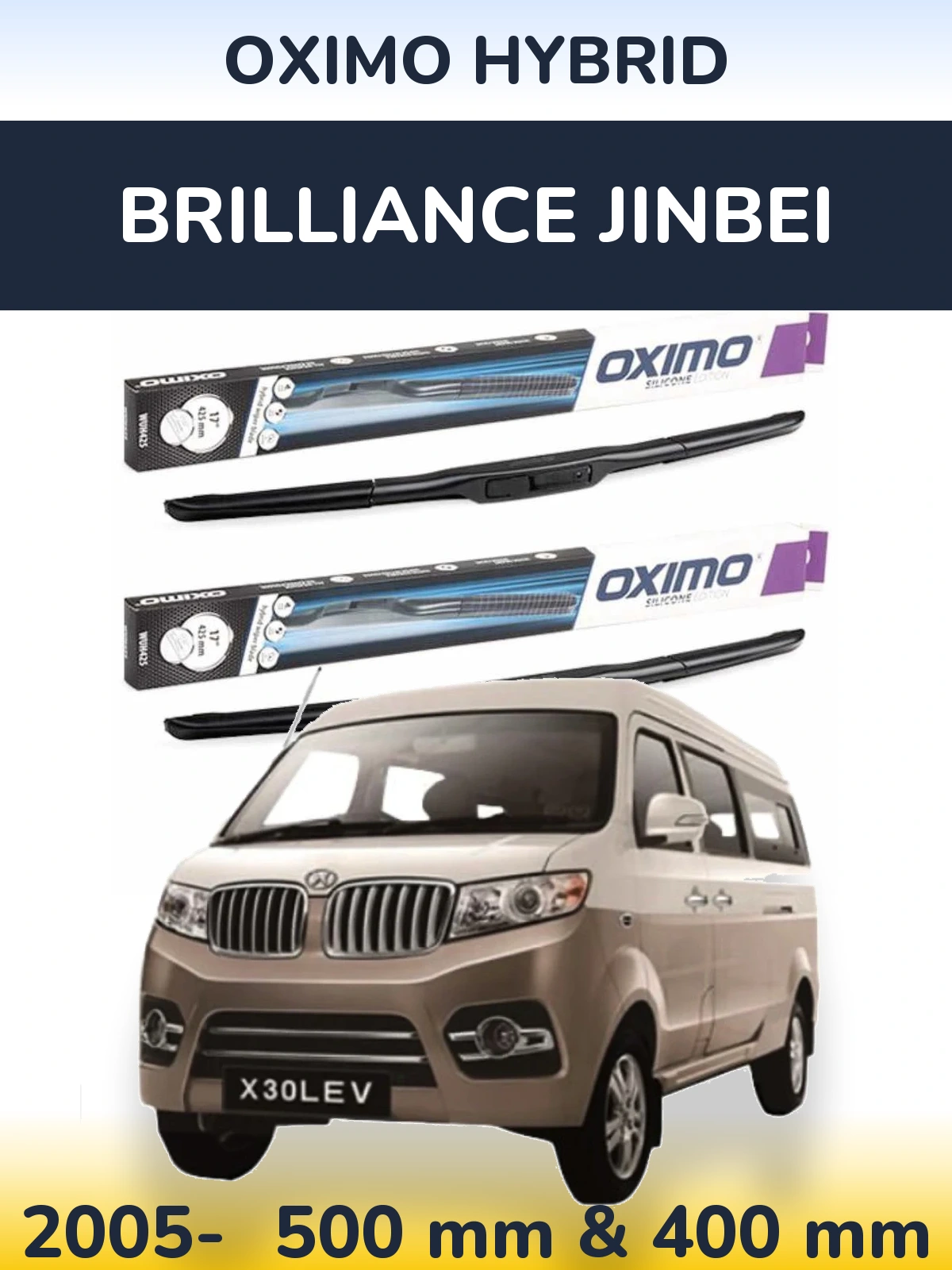 Ștergătoare Oximo Hybrid pentru Brilliance Jinbei