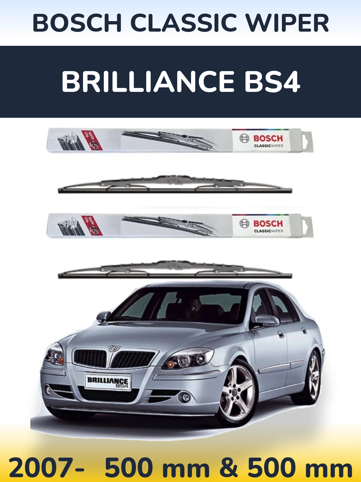 Ștergătoare BOSCH Classic Wiper pentru Brilliance BS4