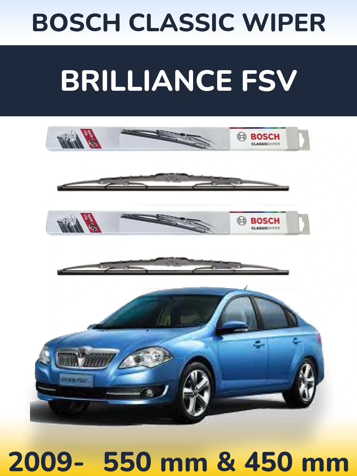 Ștergătoare BOSCH Classic Wiper pentru Brilliance FSV