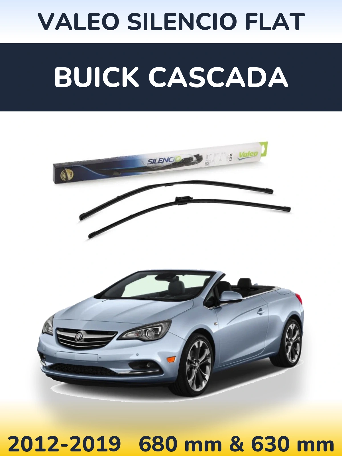 Ștergătoare Valeo Silencio Flat pentru Buick Cascada