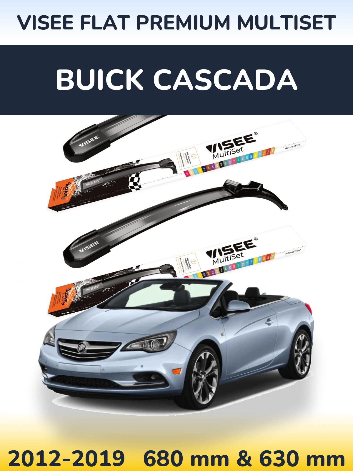 Ștergătoare VISEE FLAT PREMIUM MultiSet pentru Buick Cascada