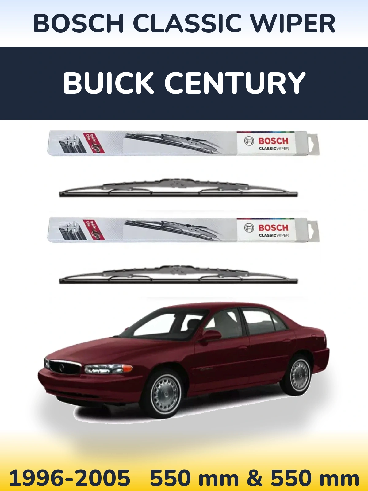 Ștergătoare BOSCH Classic Wiper pentru Buick Century