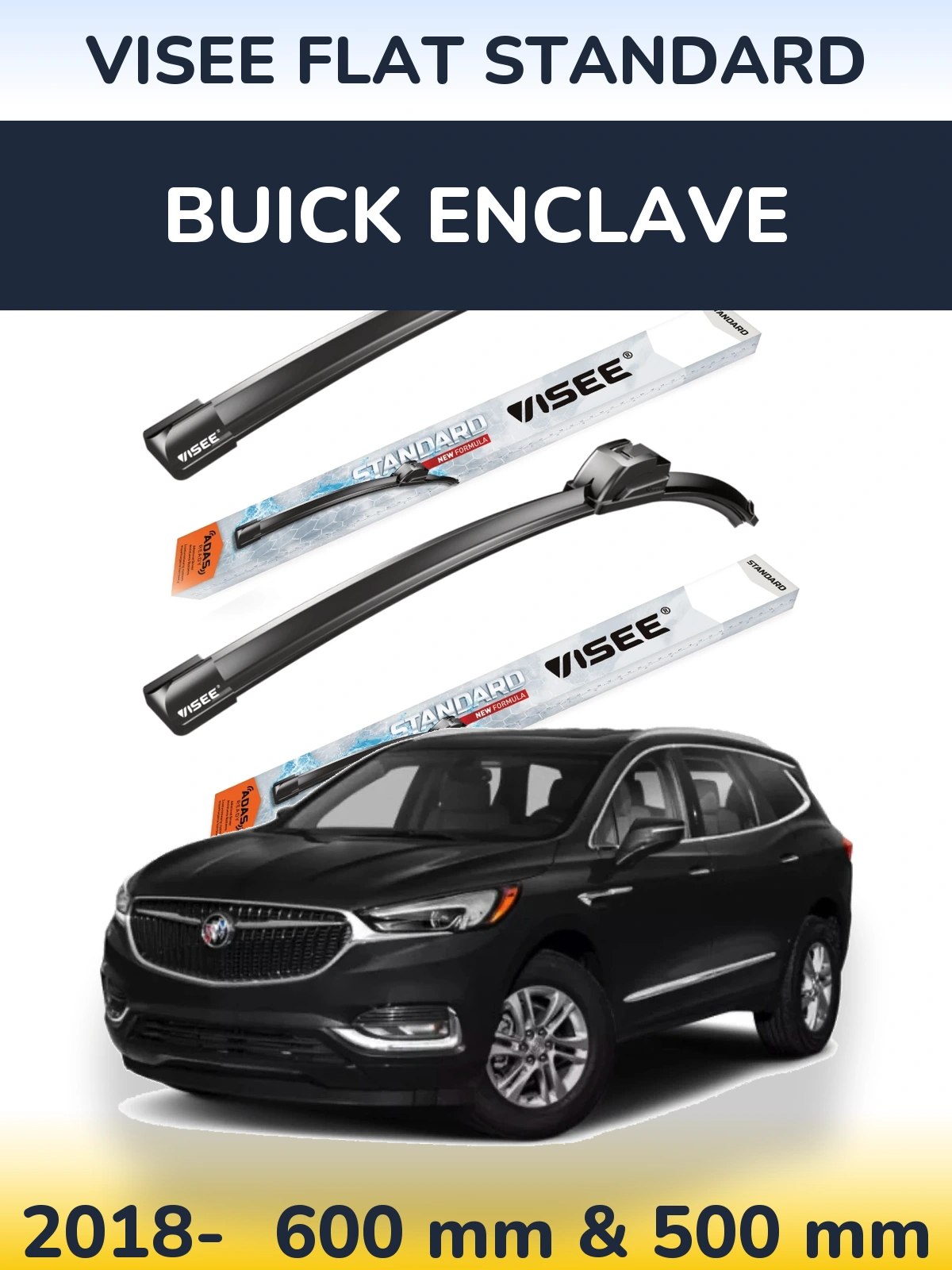 Ștergătoare VISEE FLAT STANDARD pentru Buick Enclave
