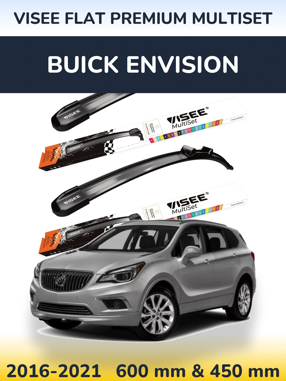 Ștergătoare VISEE FLAT PREMIUM MultiSet pentru Buick Envision