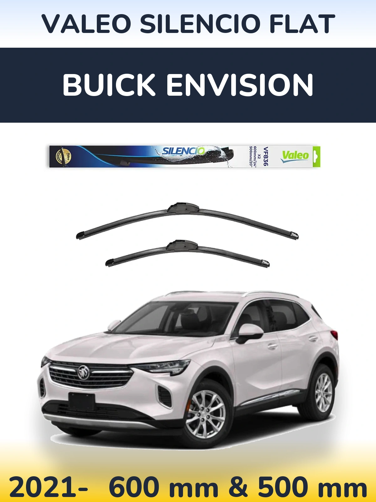 Ștergătoare Valeo Silencio Flat pentru Buick Envision