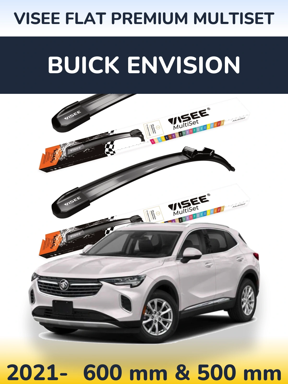 Ștergătoare VISEE FLAT PREMIUM MultiSet pentru Buick Envision