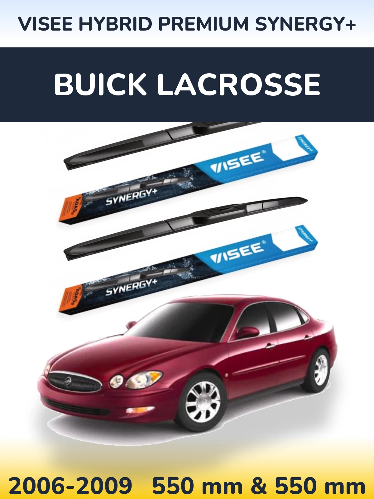 Ștergătoare VISEE HYBRID PREMIUM SYNERGY+ pentru Buick LaCrosse