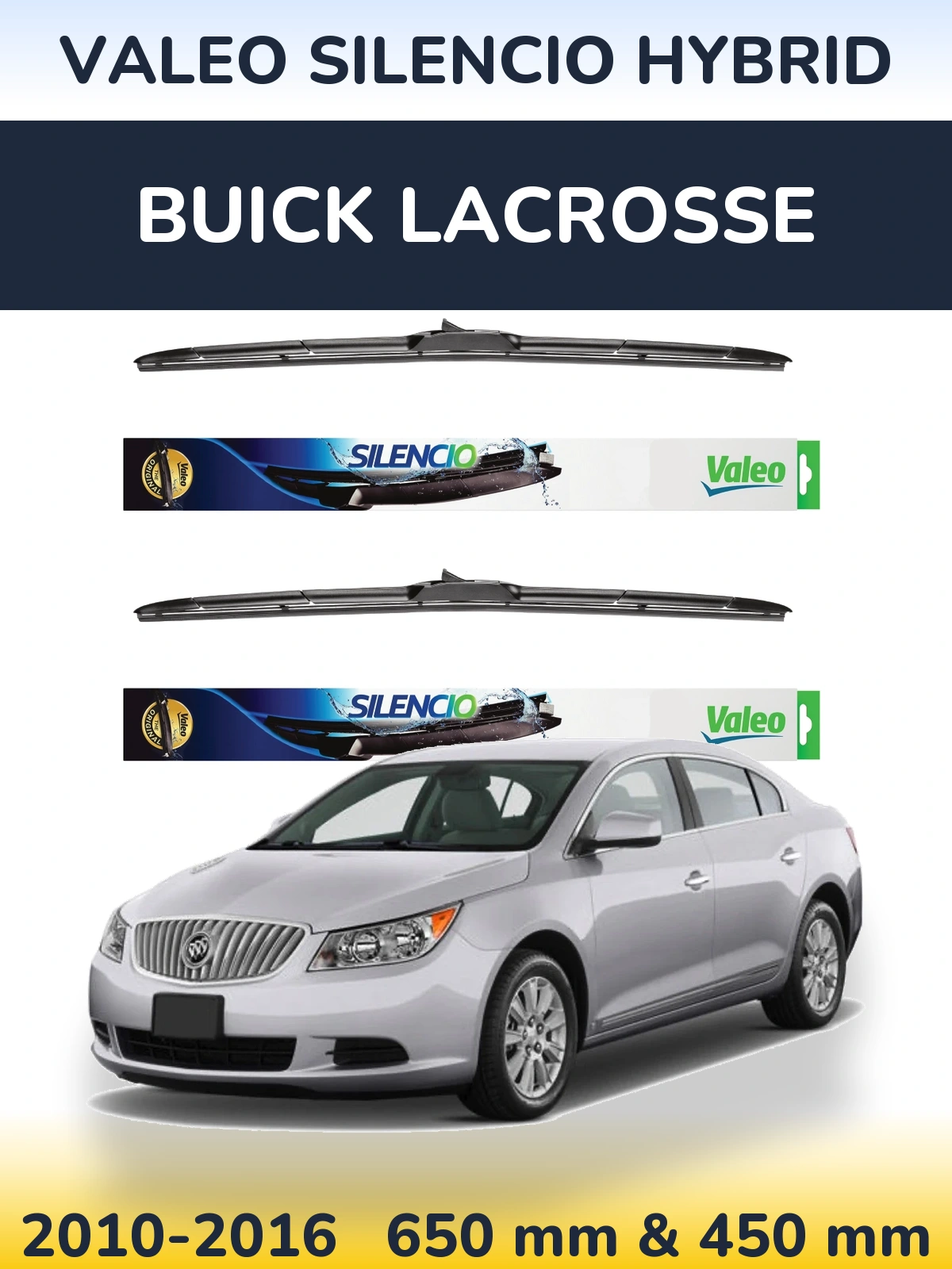 Ștergătoare Valeo Silencio Hybrid pentru Buick LaCrosse