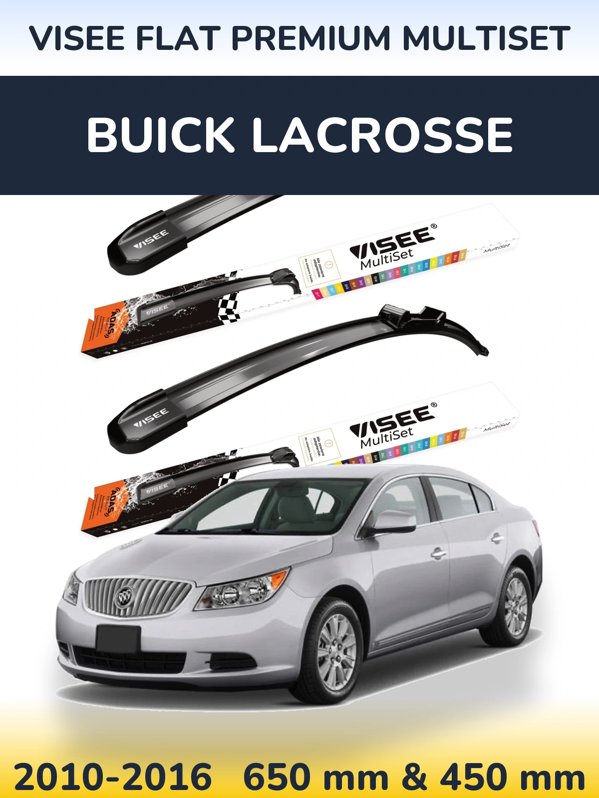 Ștergătoare VISEE FLAT PREMIUM MultiSet pentru Buick LaCrosse