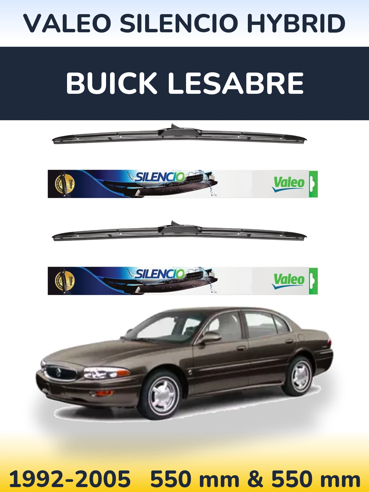 Ștergătoare Valeo Silencio Hybrid pentru Buick LeSabre