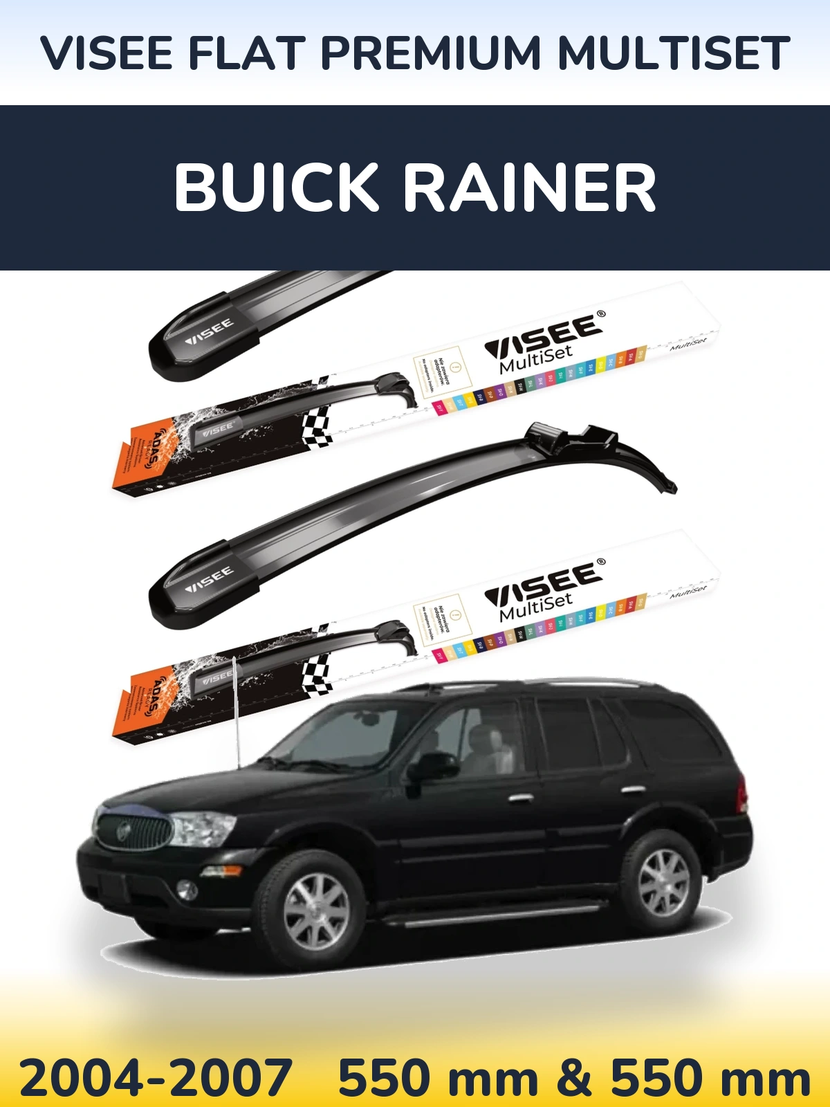 Ștergătoare VISEE FLAT PREMIUM MultiSet pentru Buick Rainer