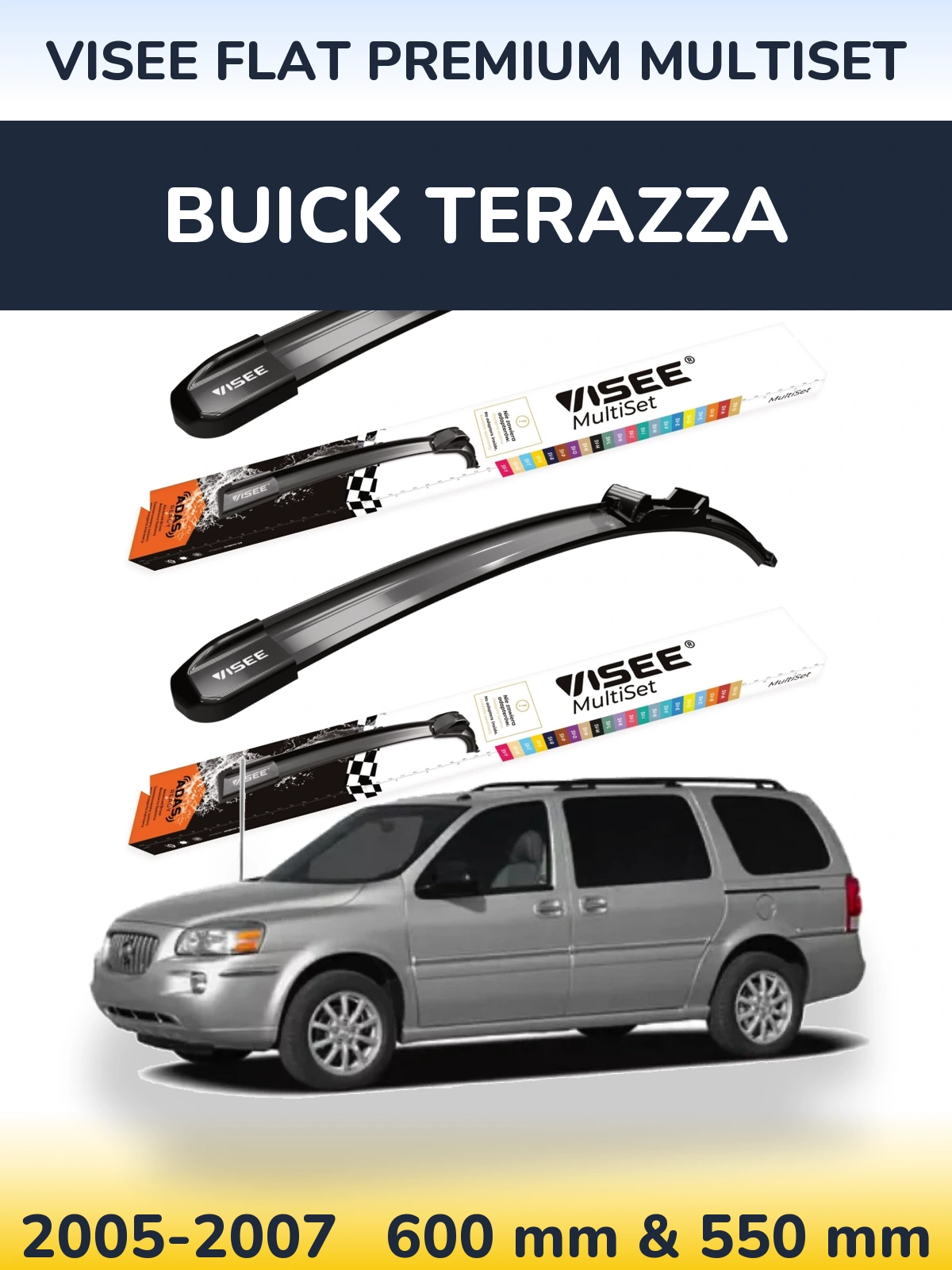 Ștergătoare VISEE FLAT PREMIUM MultiSet pentru Buick Terazza