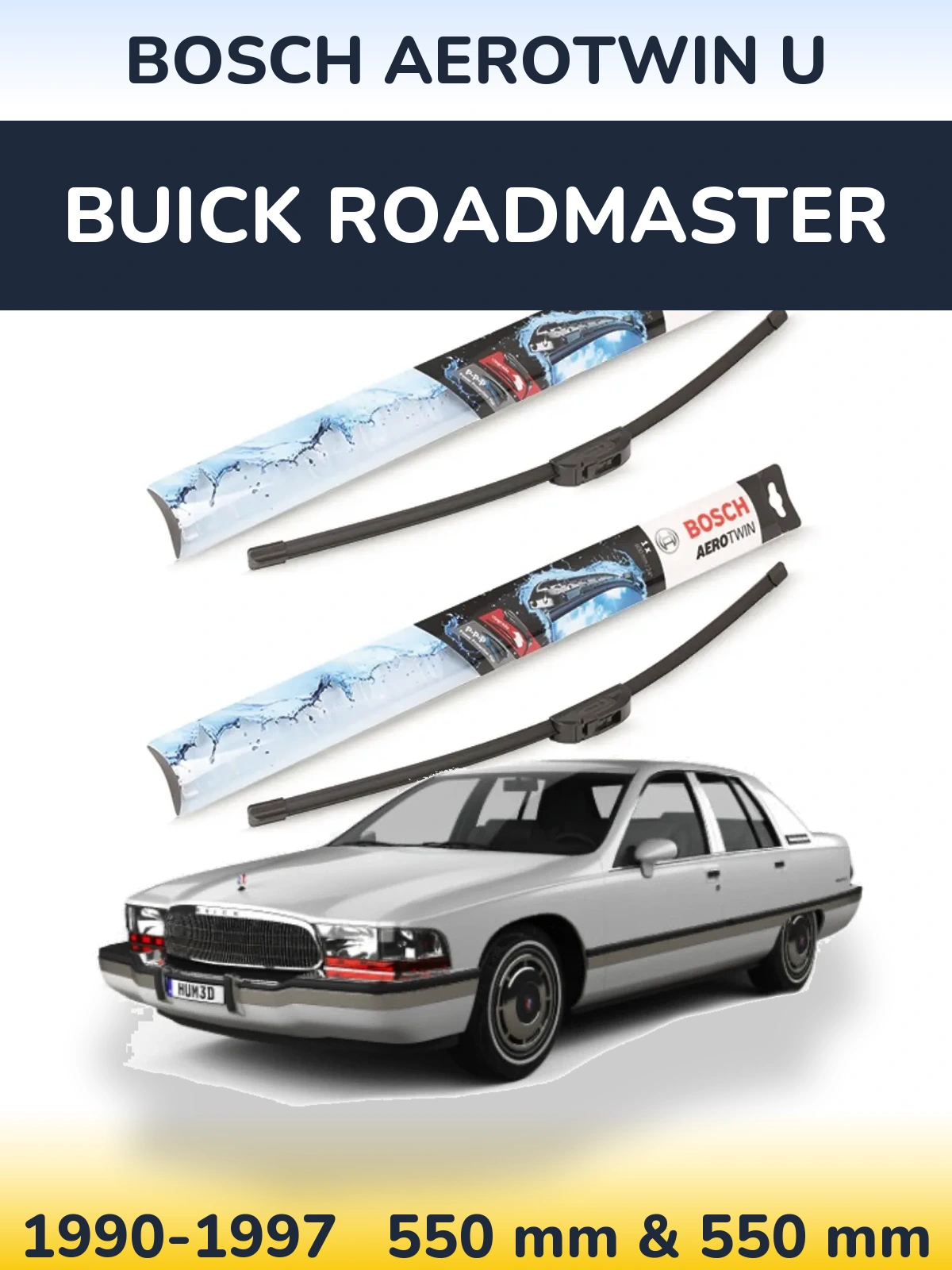 Ștergătoare BOSCH AeroTwin U pentru Buick Roadmaster