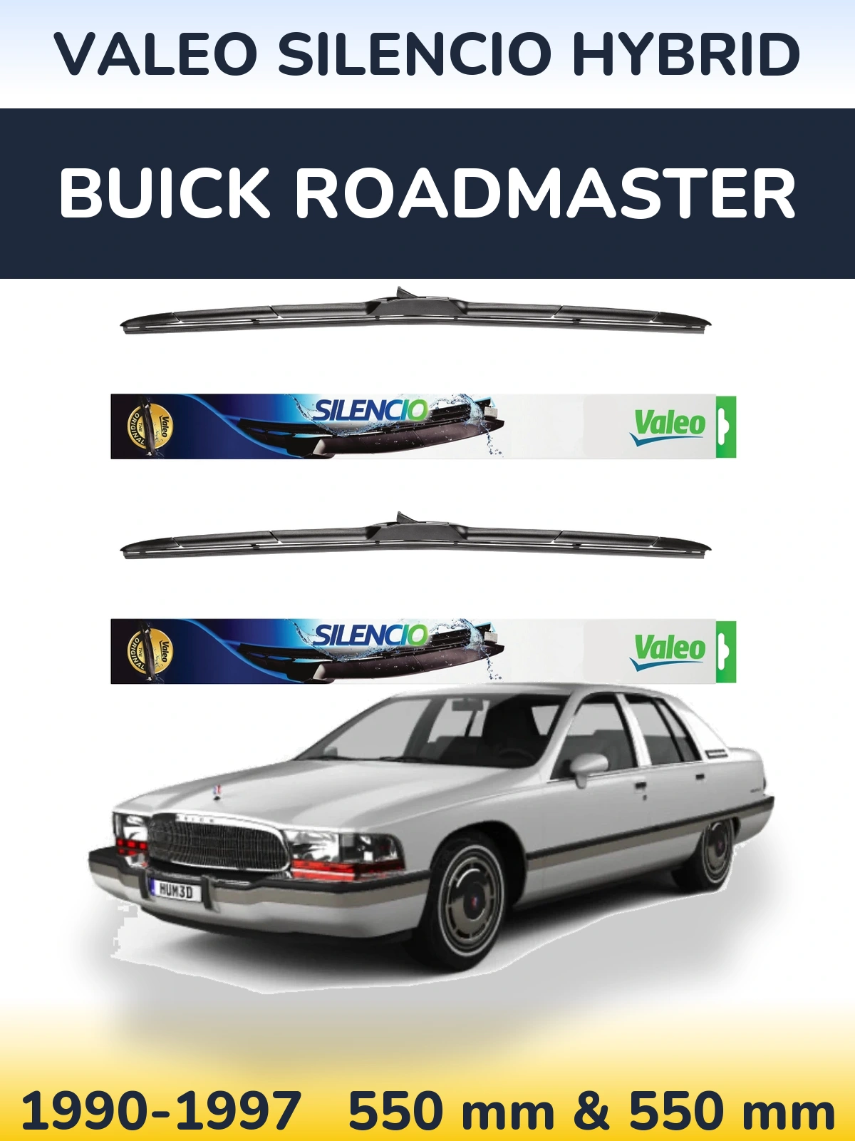Ștergătoare Valeo Silencio Hybrid pentru Buick Roadmaster