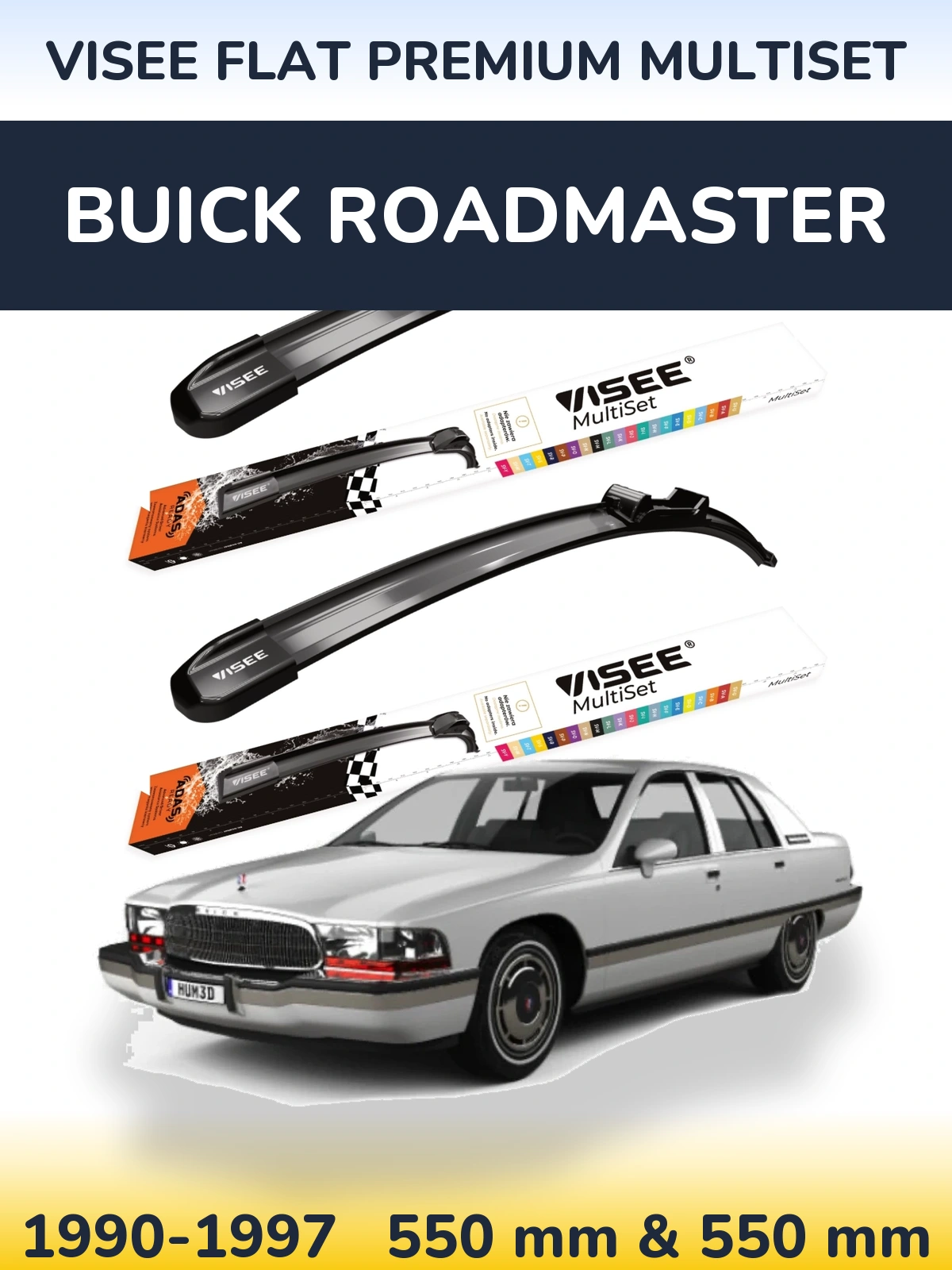 Ștergătoare VISEE FLAT PREMIUM MultiSet pentru Buick Roadmaster