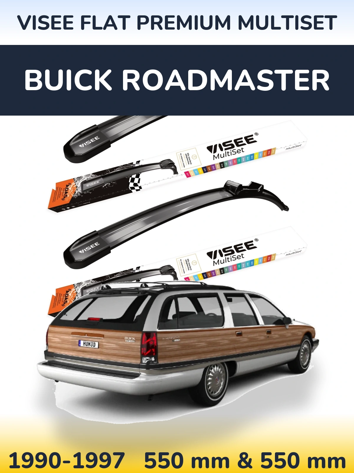 Ștergătoare VISEE FLAT PREMIUM MultiSet pentru Buick Roadmaster