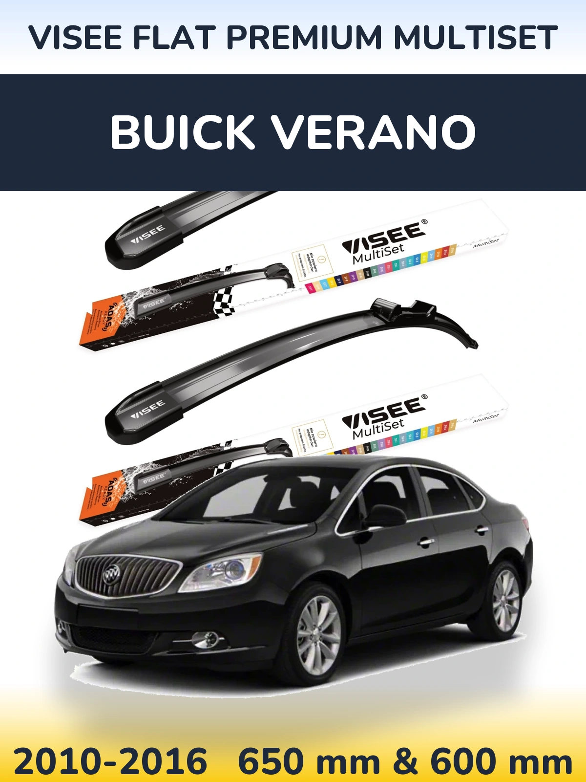 Ștergătoare VISEE FLAT PREMIUM MultiSet pentru Buick Verano