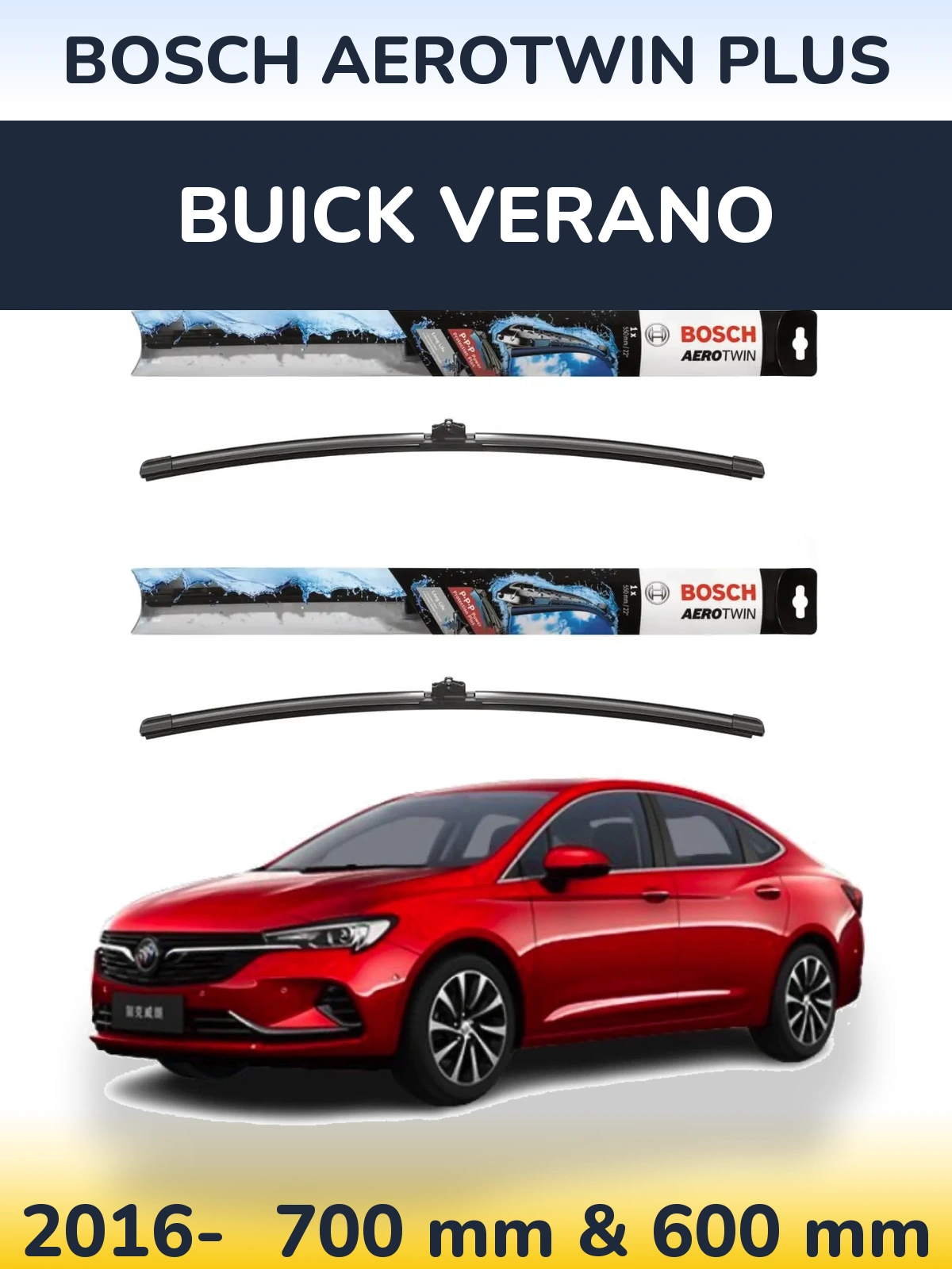 Ștergătoare BOSCH AeroTwin Plus pentru Buick Verano
