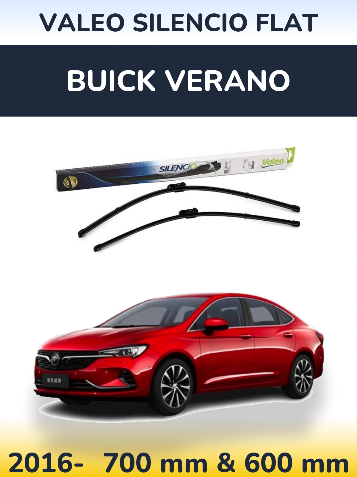 Ștergătoare Valeo Silencio Flat pentru Buick Verano