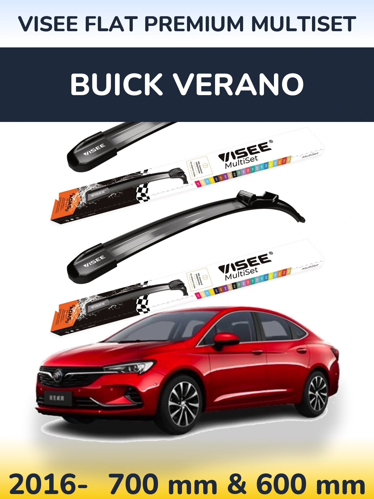 Ștergătoare VISEE FLAT PREMIUM MultiSet pentru Buick Verano