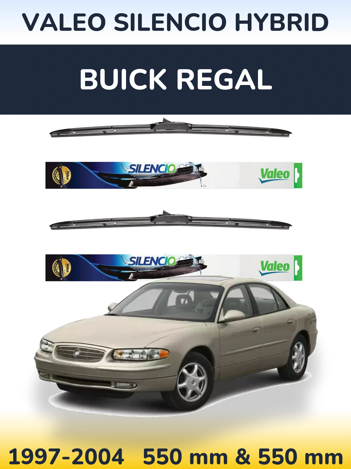 Ștergătoare Valeo Silencio Hybrid pentru Buick Regal