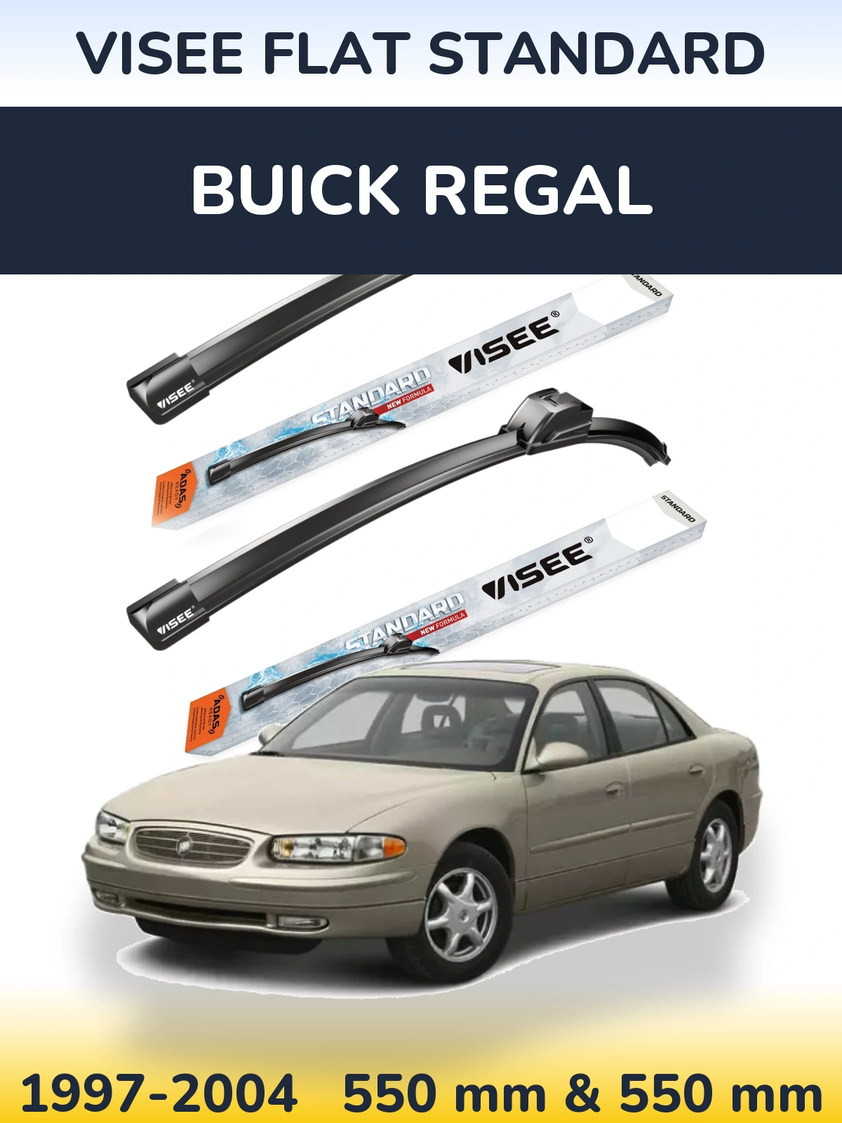 Ștergătoare VISEE FLAT STANDARD pentru Buick Regal