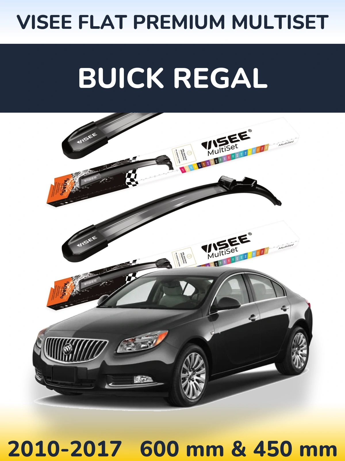 Ștergătoare VISEE FLAT PREMIUM MultiSet pentru Buick Regal