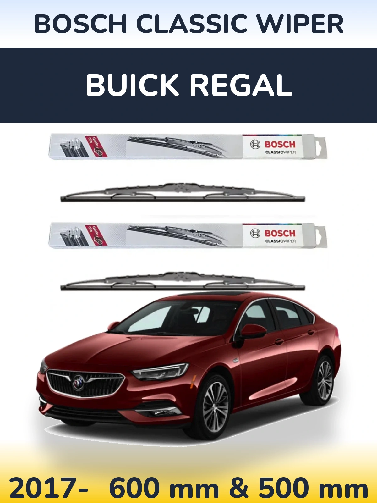 Ștergătoare BOSCH Classic Wiper pentru Buick Regal