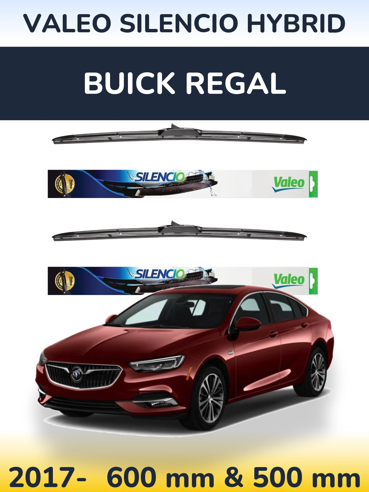 Ștergătoare Valeo Silencio Hybrid pentru Buick Regal