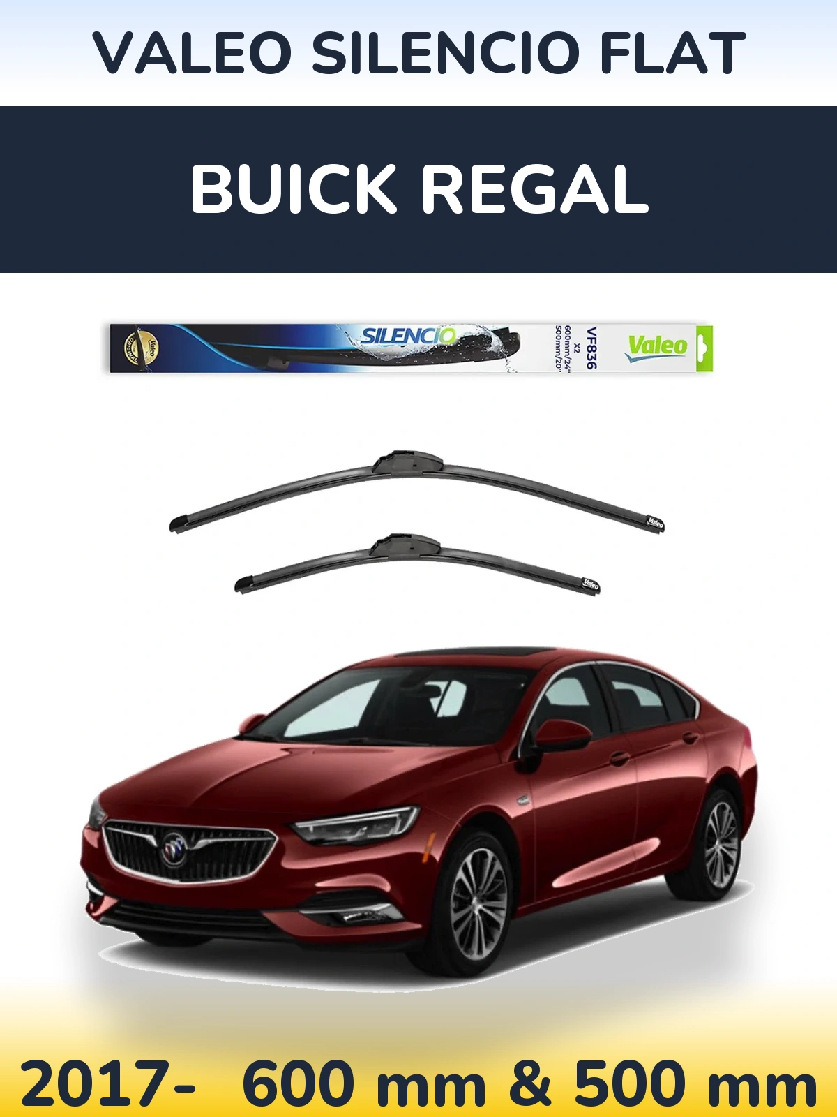 Ștergătoare Valeo Silencio Flat pentru Buick Regal