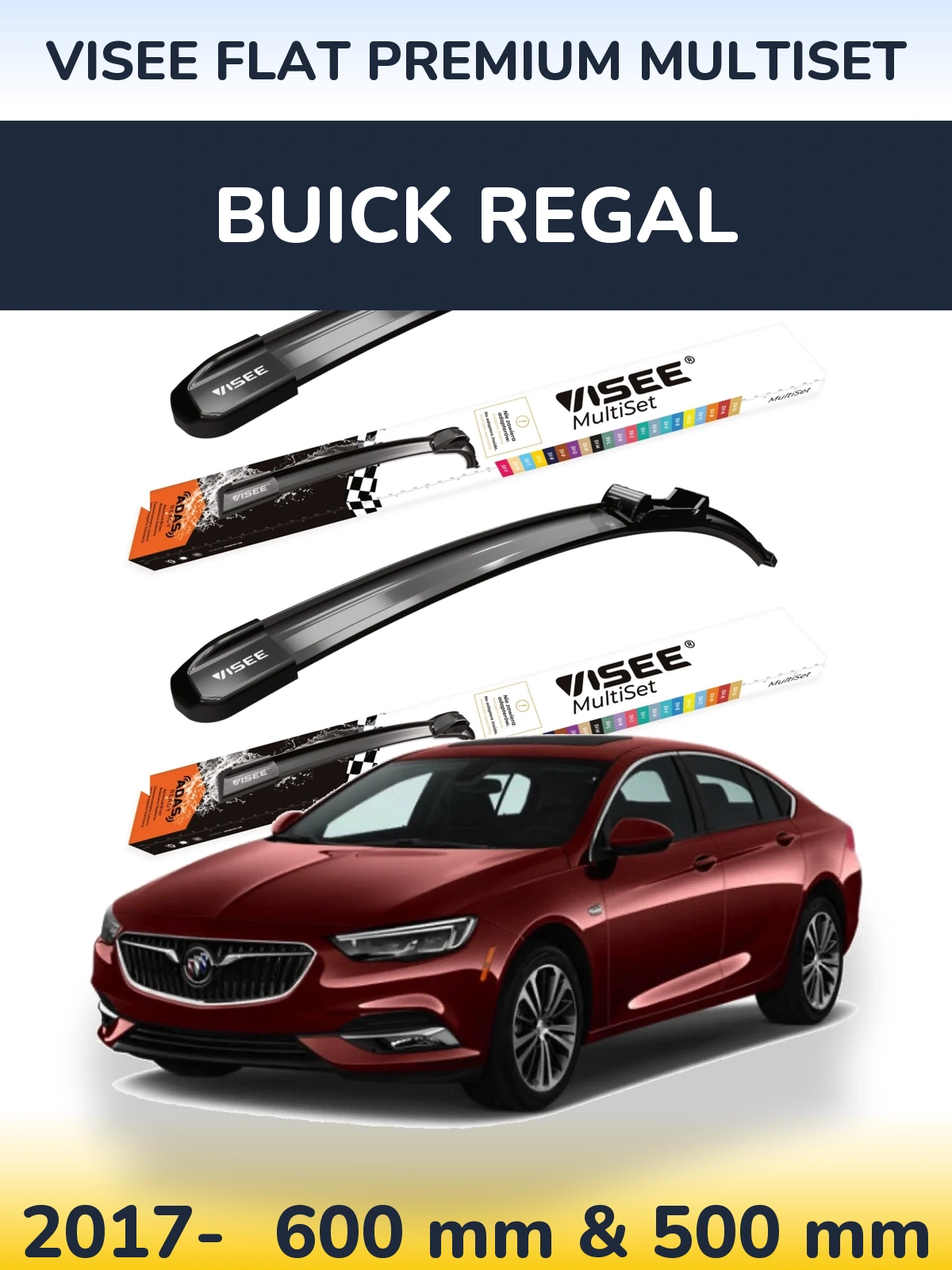 Ștergătoare VISEE FLAT PREMIUM MultiSet pentru Buick Regal