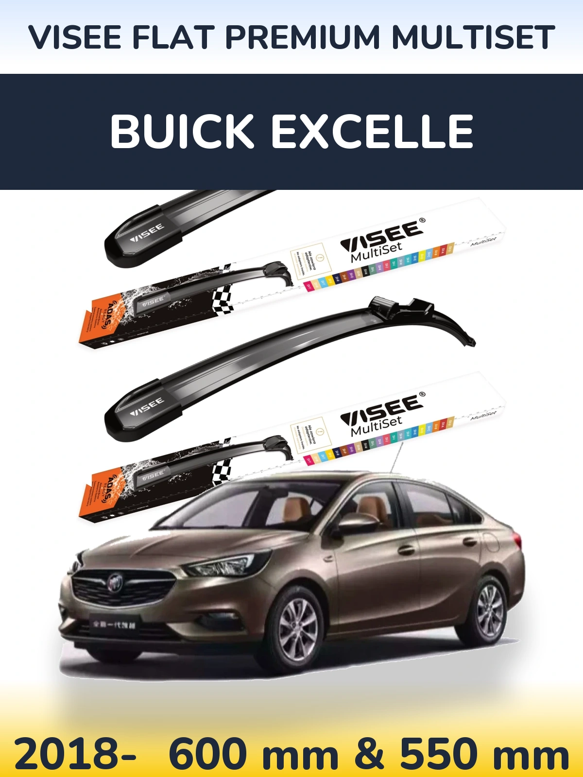 Ștergătoare VISEE FLAT PREMIUM MultiSet pentru Buick Excelle