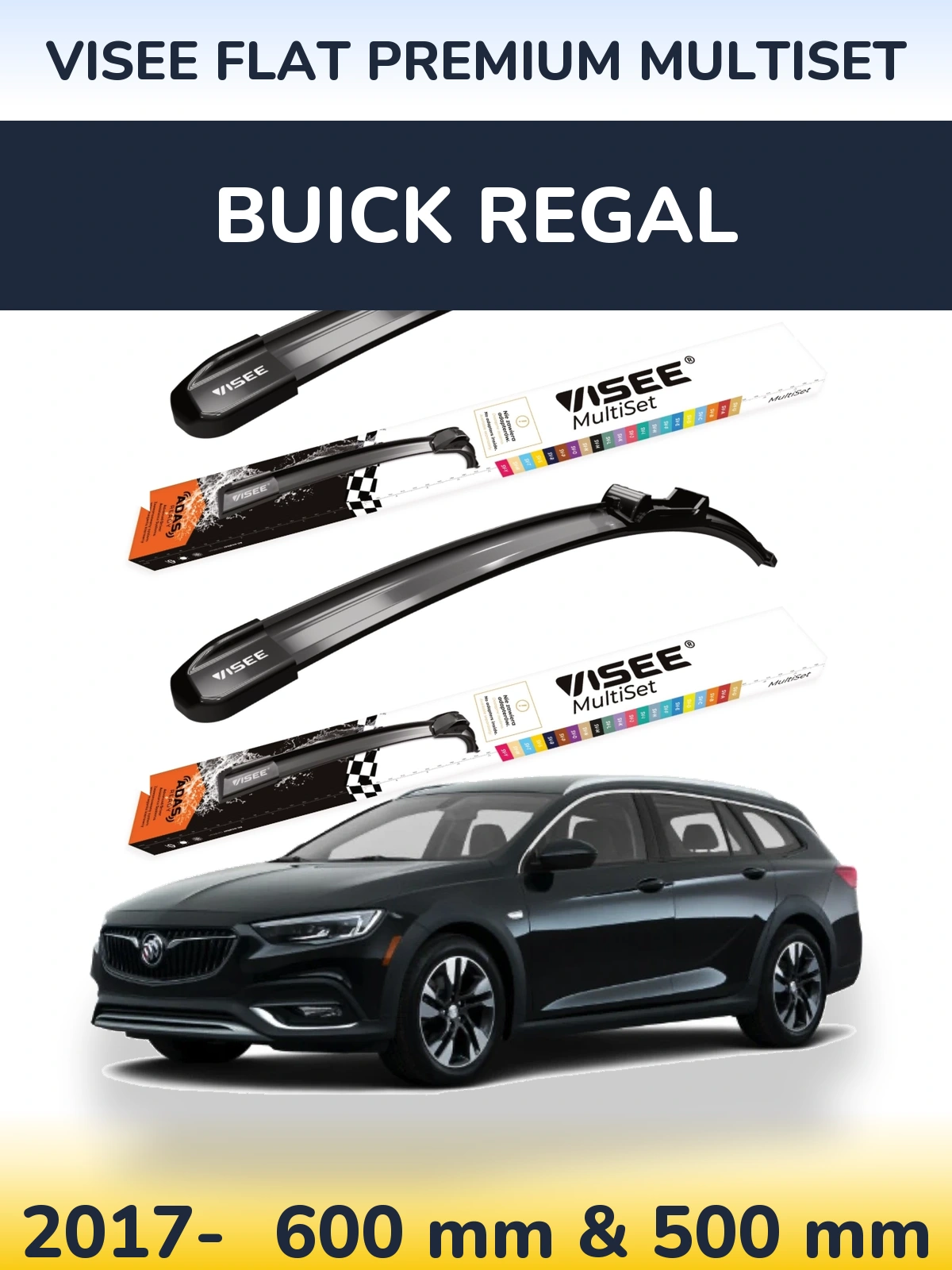 Ștergătoare VISEE FLAT PREMIUM MultiSet pentru Buick Regal