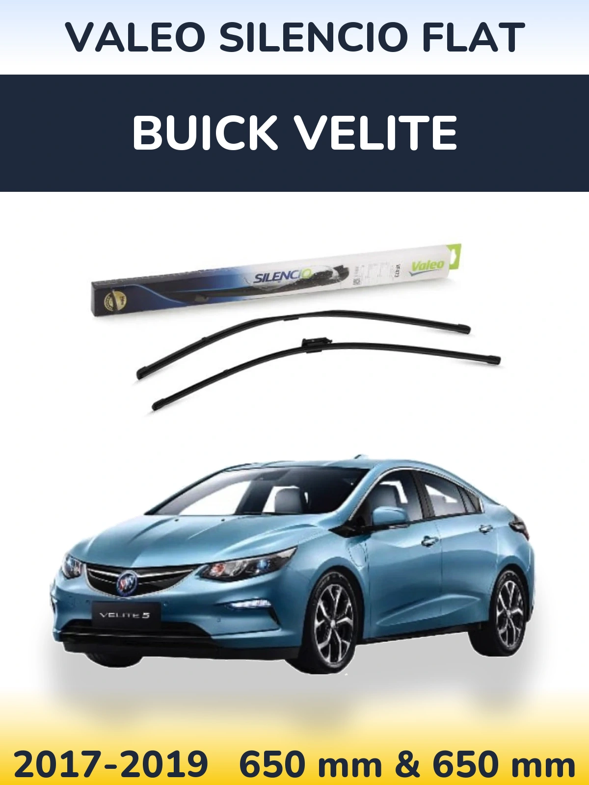 Ștergătoare Valeo Silencio Flat pentru Buick Velite