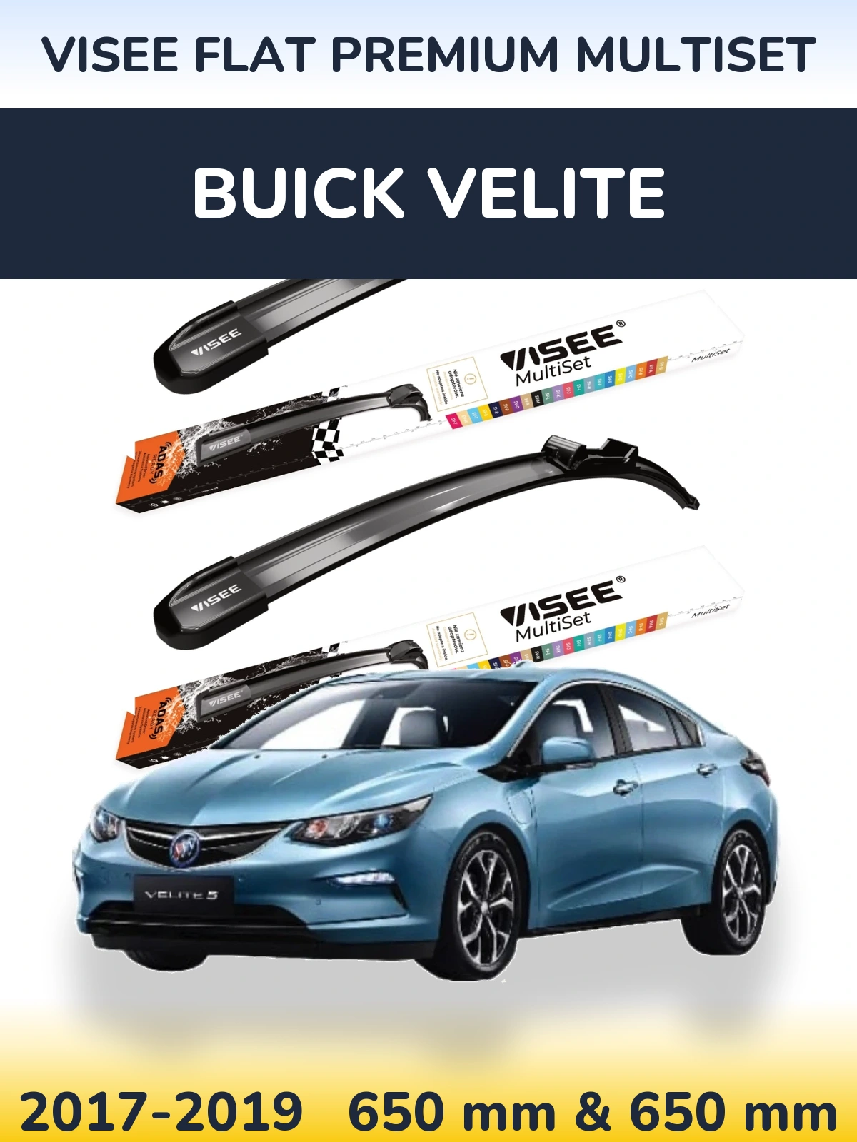 Ștergătoare VISEE FLAT PREMIUM MultiSet pentru Buick Velite